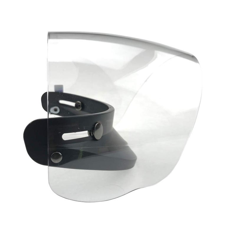 WANCAR Standard 3-Snap Button Universal Visor for Open Face Motorcycle Helmet Wind Shield Flip Up Down(Clear) - Image 5